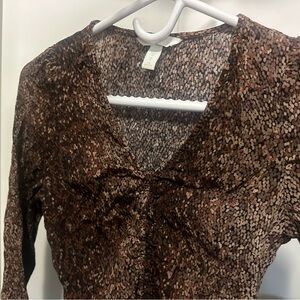 H&M Earthy Patterned Top